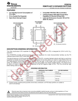 PCF8574ADW datasheet  